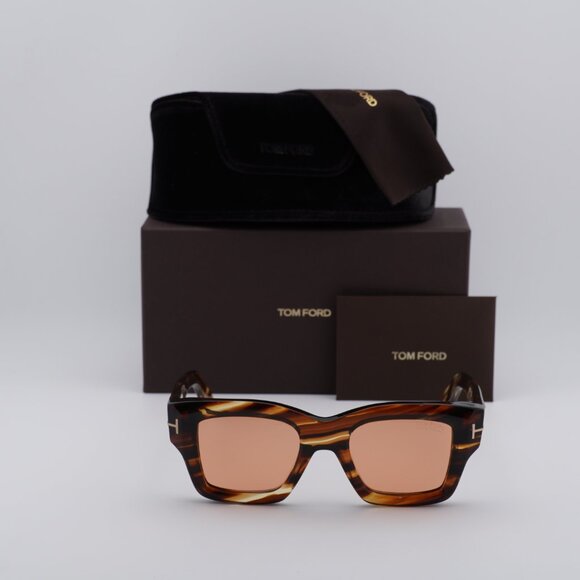 Tom Ford Ilias FT1154 55E Square Sunglasses - Havana/Brown - Picture 3 of 10